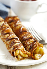 Banana Rum Crepes