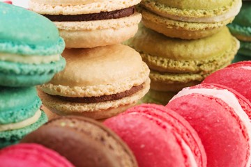 Set of delicious macaroons