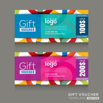 modern gift voucher coupon design