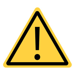 vector yellow triangle safety with exclamation mark