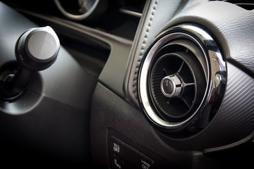 Fototapeta premium Car dashboard with air conditioning system