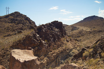 Rocks around Hoover Dam