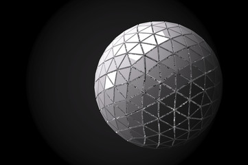 Abstract 3d rendering on black background