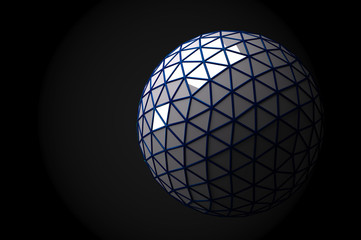 Abstract 3d rendering on black background