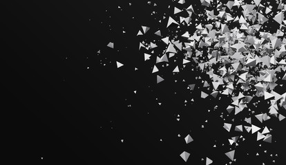 Abstract 3d rendering on black background