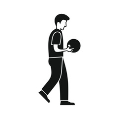 Man throws a bowling ball