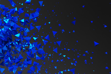 Abstract 3d rendering on black background