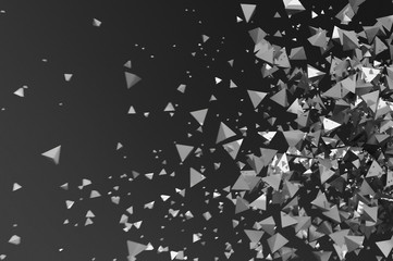 Abstract 3d rendering on black background