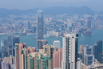 Obraz premium Hong Kong city, view from The Peak