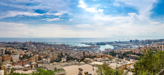 Fototapeta na wymiar Port of Genoa in Italy