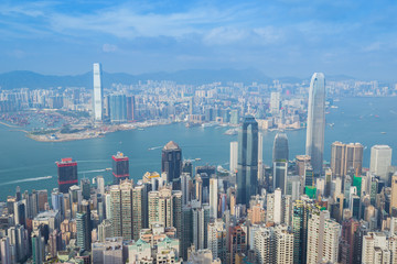 Fototapeta na wymiar Hong Kong city, view from The Peak