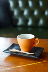 Coffee cup in coffee shop