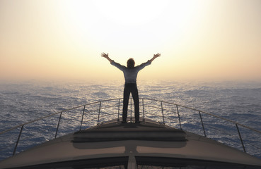 Fototapeta premium Man with open arms