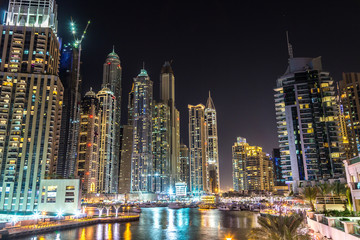 Plakat Dubai marina at night