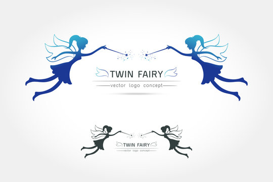 Twin Fairy flying logo