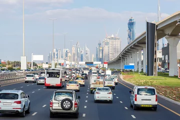 Traffic jam in Dubai