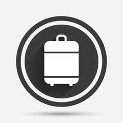 Travel luggage bag icon. Baggage symbol.