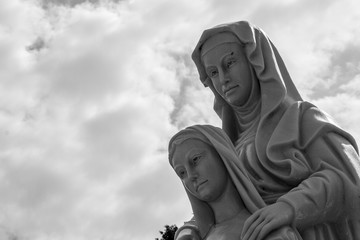 Statue of the Madonna marble In Nakhon Phanom Province