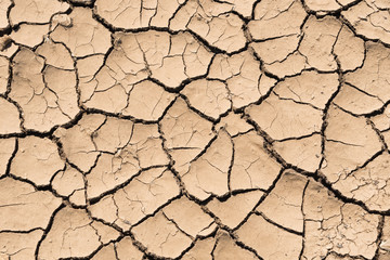 Cracked clay ground, Background.