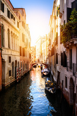 Fototapeta na wymiar Water canal in Venice