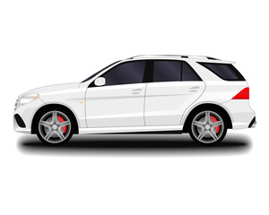 Obraz premium realistyczny samochód. SUV