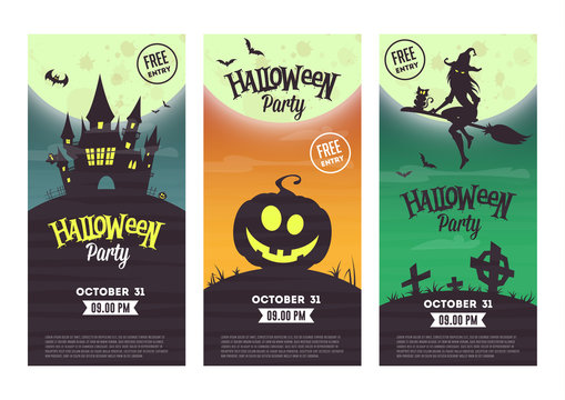 Halloween party flyers