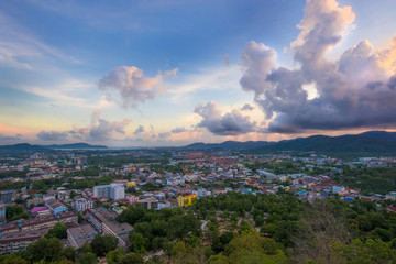 Monsoon clouds over phuket town after sunset.
From Kao Rang mountain viewpoint .