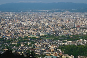 大文字山から京都市内風景