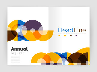 Abstract circles, annual report covers