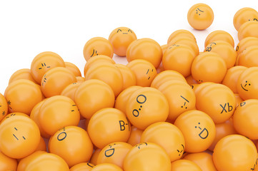 3d rendering background of emoticons © tigger11th