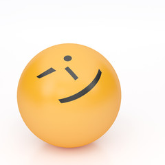 3d rendering yellow emoticons