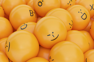 3d rendering background of emoticons © tigger11th