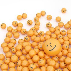 3d rendering background of emoticons © tigger11th