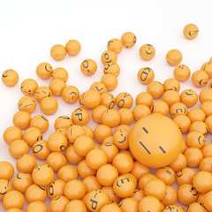 3d rendering background of emoticons © tigger11th