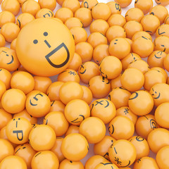 3d rendering background of emoticons © tigger11th