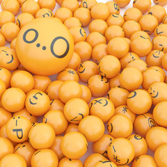3d rendering background of emoticons © tigger11th