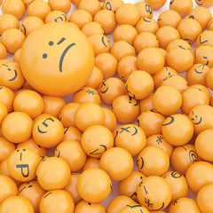 3d rendering background of emoticons © tigger11th