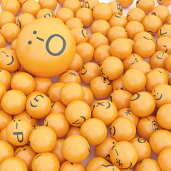 3d rendering background of emoticons © tigger11th