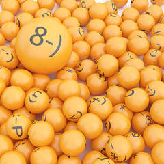 3d rendering background of emoticons © tigger11th