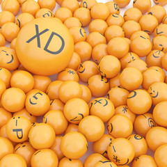 3d rendering background of emoticons © tigger11th
