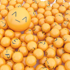 3d rendering background of emoticons © tigger11th