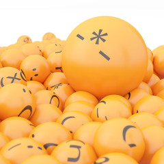 3d rendering background of emoticons © tigger11th
