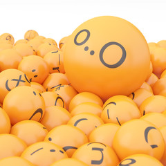3d rendering background of emoticons © tigger11th