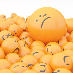 3d rendering background of emoticons © tigger11th