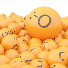 3d rendering background of emoticons © tigger11th