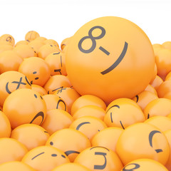 3d rendering background of emoticons © tigger11th