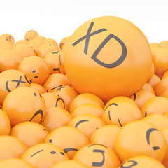 3d rendering background of emoticons © tigger11th