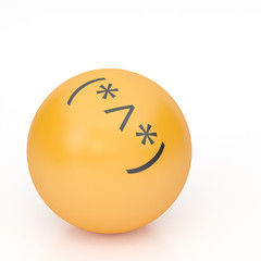 3d rendering background of emoticons