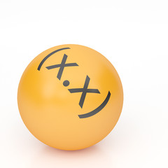 3d rendering background of emoticons