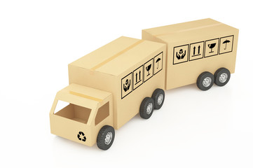 Cardboard boxes on white background 3d illustration © tigger11th